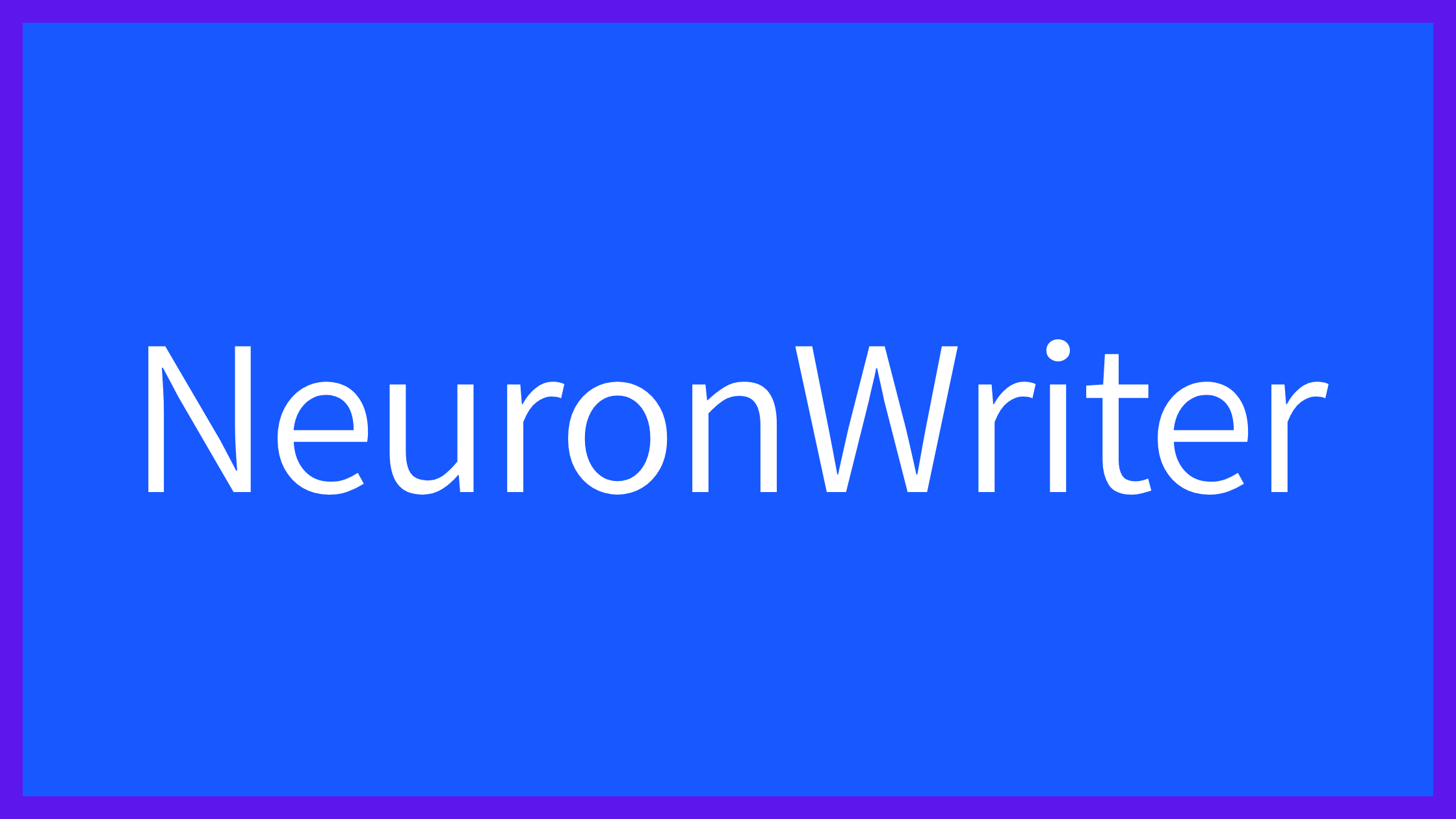 NeuronWriter content editor showing NLP-based content scoring interface